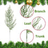 Alpurple 25 PCS Artificial Pine Branches, 13.7 Inches Fake Greenery Plants Pine Sprigs for DIY Garland Crafts Christmas