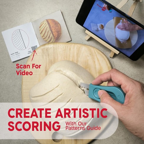 5 KneadAce Upgraded Extractable & Magnetic Bread Lame Dough Scoring Tool - Professional Sourdough scoring tool