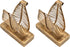Set of 2 Freestanding Modern Napkin Holder, Tabletop Tissue Dispenser with Leaf Design - Bronze