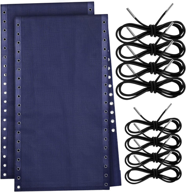 Queekay 2 Pcs Gravity Chair Replacement Fabric with 8 Bungee Cord Lounge