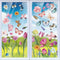 Spring Flower Window Clings, Decorations Window Decals Stickers for Home and Office.