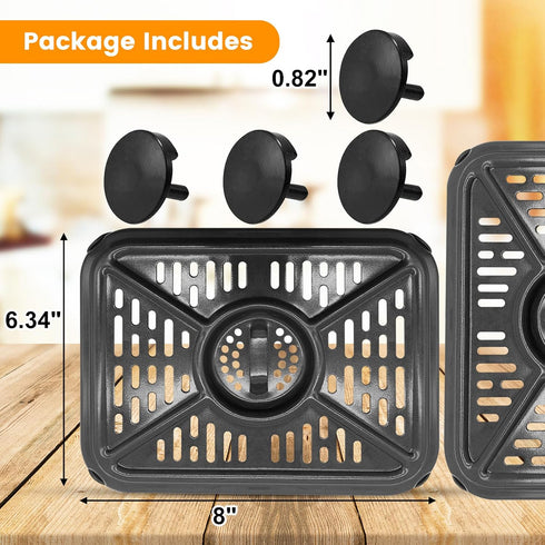 GWY Air Fryer Grill Pan - Replacement Crisper Plate for Ninja Foodi AD350CO DZ401 DZ550, Dishwasher Safe