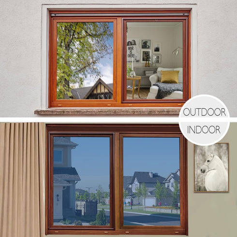 HIDBEA One Way Mirror Window Film for Daytime Privacy, Heat Control Anti UV Reflective Window Tint