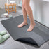 Yancorp Ultra Thin Door Mat, 16"x26" Indoor Entrance Rug, Low Profile Non-Slip Washable Bath Mat (Gray)