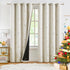 Grommet Room,52x63,2 Jubilantex Ivory Gold Butterfly Blackout Curtains with Black Layer Thermal Insulated Window
