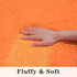 Super Fluffy Rug for Bedroom, 4x6 Feet Modern Shag Orange Area Rugs, Soft Plush Carpet for Kids and Teens