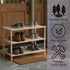 3-Tier Closet, 9 Shoe Storage Rack - Wood Shoe Organizer for Bathroom, Entryway - Footwear Shelf Holds Pairs Sneakers