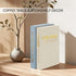 Set 2 Premium Linen Decorative Book Box of - Letter Gold Foil Embossed with Hidden Storage | Coffee Table, Bookshelf