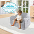 2-in-1 Kids Couch for Toddlers, Kids Sofa Chair, Comfy Soft Foldable Toddler Couch Chair for Girls and Boys