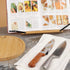 BambooMN Bamboo Round Cutting and Serving Board - Charcuterie Board, 10" diameter x 0.75" thickness