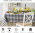 DII Buffalo Check Collection Classic Farmhouse Tablecloth, Gray & White Table Topper, 40x40