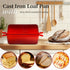 FUNKYLEE 2-in-1 8.5x4.5, Set 2, Enameled Cast Iron Bread Pan with Lid, Loaf Pan for Baking Bread Professional Sourdough
