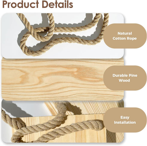 Bamworld Hanging Shelves Plant Hanger Indoor Window Plant Shelves Wood Plant Wall Shelf Window Sill Plant Shelf Indoor