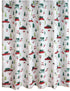 Shower Curtain Polyester, Christmas Red Truck Car Print with Trees, 70 x 70 Inch