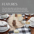 Elrene Home Fashions Burlap and Check Pumpkin Centerpiece Table Runner, 13" x 36", Black and White