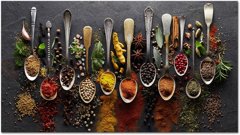 DuoBaorom Spice Pictures for Kitchen Wall Wrt Food Painting 34 inches Long