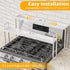 27 33 Inch 4 Countertop, Stove Top Shelf for Curved Stove, Expand to Spice Rack, Level Adjustable Height Spice Shelf