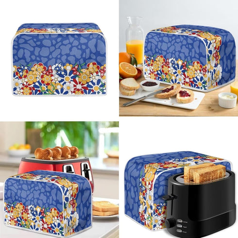 Daisy Butterfly 2 Slice Toaster Covers Bread Toaster Cover Dust Protection Machine Washable Blender Cover with Top Handle for Easy Storage Juice Cover