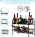 HengLiSam Spice Rack Organizer for Countertop, Heavy Duty Full Solid Metal Kitchen Shelves, 2 Tier Freestanding Holder