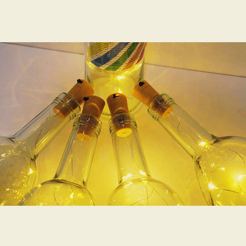 24 Pack 20 (24 Pack, LED Wine Bottle Cork Lights, Fairy Mini String Lights Copper Wire, Battery Operated Starry Lights