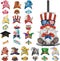 Otoolling Holiday Interchangeable Paper Towel Holder Countertop Vintage Gnome Metal Stand Towels Paper