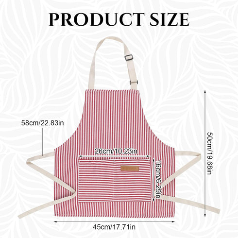 Stripes Kids Apron, Kids Cooking Aprons with 2 Pockets, Cute Kids Aprons for Cooking for Boys and Girls Adjustable
