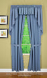 Today's Curtain Orleans Scallop Curtain - Blue 72" Panel Pair with Tieback, 60" W x 72" L, 4-Piece Set