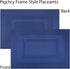 PIGCHCY Washable Vinyl Placemats, Elegant Durable Table Mats Set of 4 (18 x 12 inches, Navy Blue)