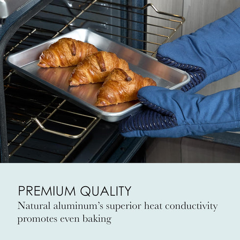 Chigcago Metallic Recycled Aluminum Small 9x13 Baking Sheet, Perfect for Everyday Baking and Roasting Use
