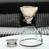 Pour Over Coffee Maker Set, 20oz/600ml Dripper & Glass Lid, Metal Stand and 100 Paper Filters, 4 in 1 Set