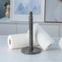 12 Heavy Natural Stone Paper Towel Holder Handcrafted from Solid Indonesian Marble, Non-Tip Weighted Base, One-Hand