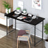 YSSOA Modern Simple Computer Desk for Home Office Work, 47 Inch Writing Table with Headphone Hooks, Basic Black
