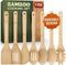 7 PCs Bamboo Wooden Spoons for Cooking, Wooden Utensil Set for Nonstick Cookware, Easy to Clean, Sturdy, Lightweight