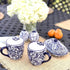 Encantada Handmade Hand-Painted Authentic Mexican Pottery, Salt and Pepper Shaker Set, Blue Flower (MC085F-K2)
