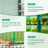 4'x100'/10.7LB Ohuhu Plastic Garden Fence Safety Fence, Reusable Netting Plastic Mesh Fence Roll, Temporary Fencing