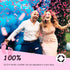 6 Pack (6 POPUPARTY Gender Reveal Confetti Cannon | No Powder Confetti Poppers | Ideal for Baby Girl Gender Reveal