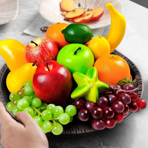 13 Pcs Artificial Fruits, Fake Fruits Decoration Home Realistic Faux Fruits for Centerpieces Simulation Fruit Party