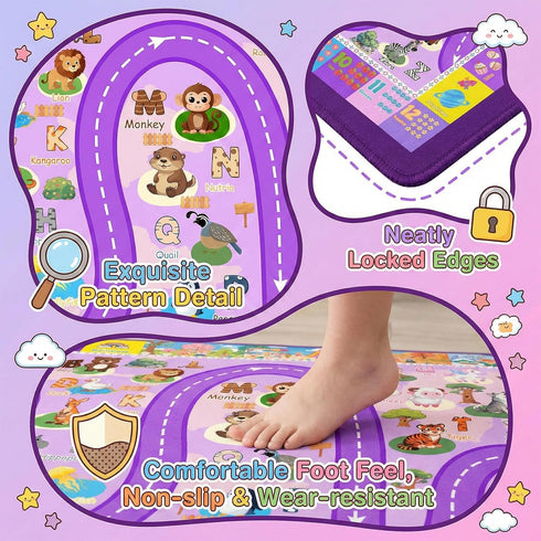 3x5 Kids Rugs for Playroom Feet, Educational ABC Alphabet Rug with Numbers Seasons, ABC Rugs for Kids Playroom Non-Slip