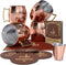 Hammered Moscow Mule Copper Mug Set of 4, Stainless Steel Lining, 16 oz