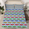 Train Bedding Set Twin,Construction Train Bed Sheets Colorful Cartoon Smoking Steam Engine