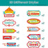 20 Pieces Circus Carnival Party Direction Signs, Birthday Showman Themes Decor Accessories