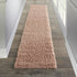 Nourison Malibu Shag Blush Area Rug 2'2'' x 9'10'', Easy-Cleaning, Non-Shedding for Bedroom, Living Room, Dining Room