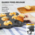 HONGBAKE Muffin Pan for Baking, Nonstick Cupcake Tin 12 Cup, 2 Pack Cup Cake Tray, Premium Cheesecake Pans, Dishwasher Safe - Dark Grey by HONGBAKE
