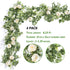 Der Rose 4 Pcs 13Ft Artificial Eucalyptus Flower Garland with Fake Silk Rose and Greenery for Decor
