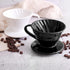 Ceramic Pour Over Coffee Dripper - Slow Brewing Accessories for Home, Cafe, Restaurants - 1 Cup Size, White