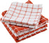 DII Basic Terry Collection Windowpane Dishcloth Set, 12x12, Spice, 6 Piece