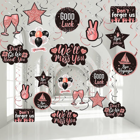 Outus 30 Pieces We Will Miss You Farewell Banner Decoration for Coworker Retirement Party, Good Luck Glitter