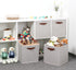 Temary Fabric Storage Cubes with Dual Leather Handles, 4 Pack Cube Baskets 13x13 for Home, Office, Nursery