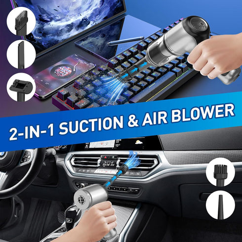 AHNR Cordless Handheld Car Vacuum Cleaner with Brushless Motor, 20000PA High Power & Air Duster, Mini Portable Vacuum