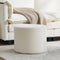 Bezseller Soft Boucle Pouf Ottoman, Comfortable Foot Rest, Full Foam Filling Footstool